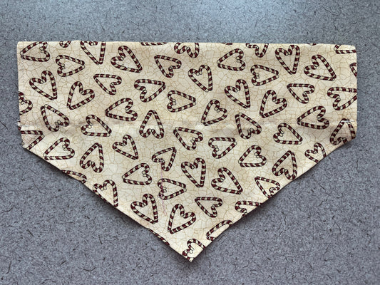 Candy Cane Dog Bandana Large