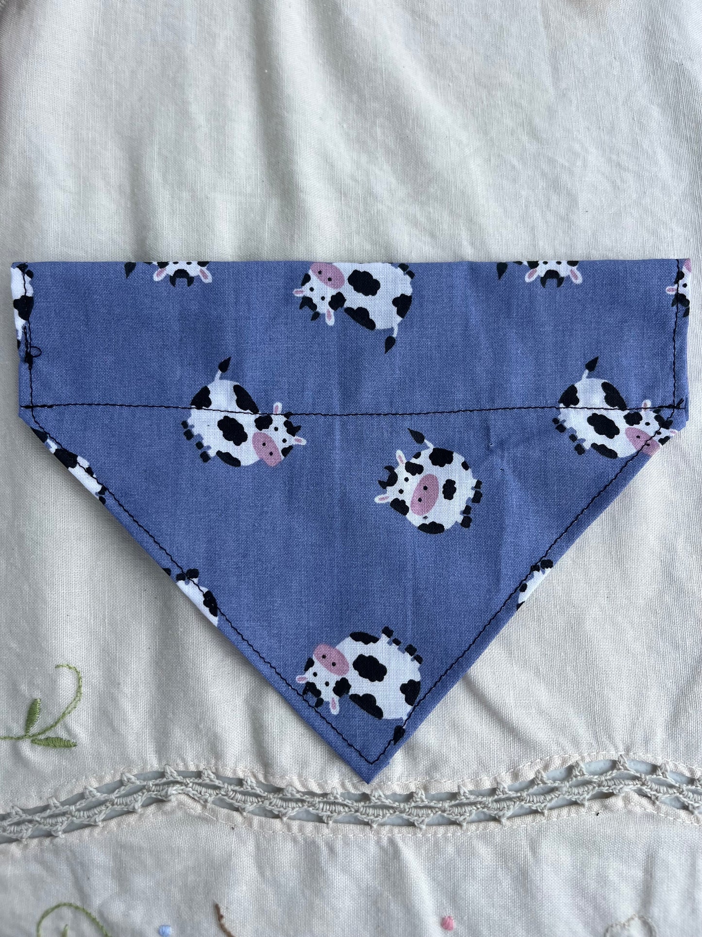 Cow Pattern Dog Bandana Small