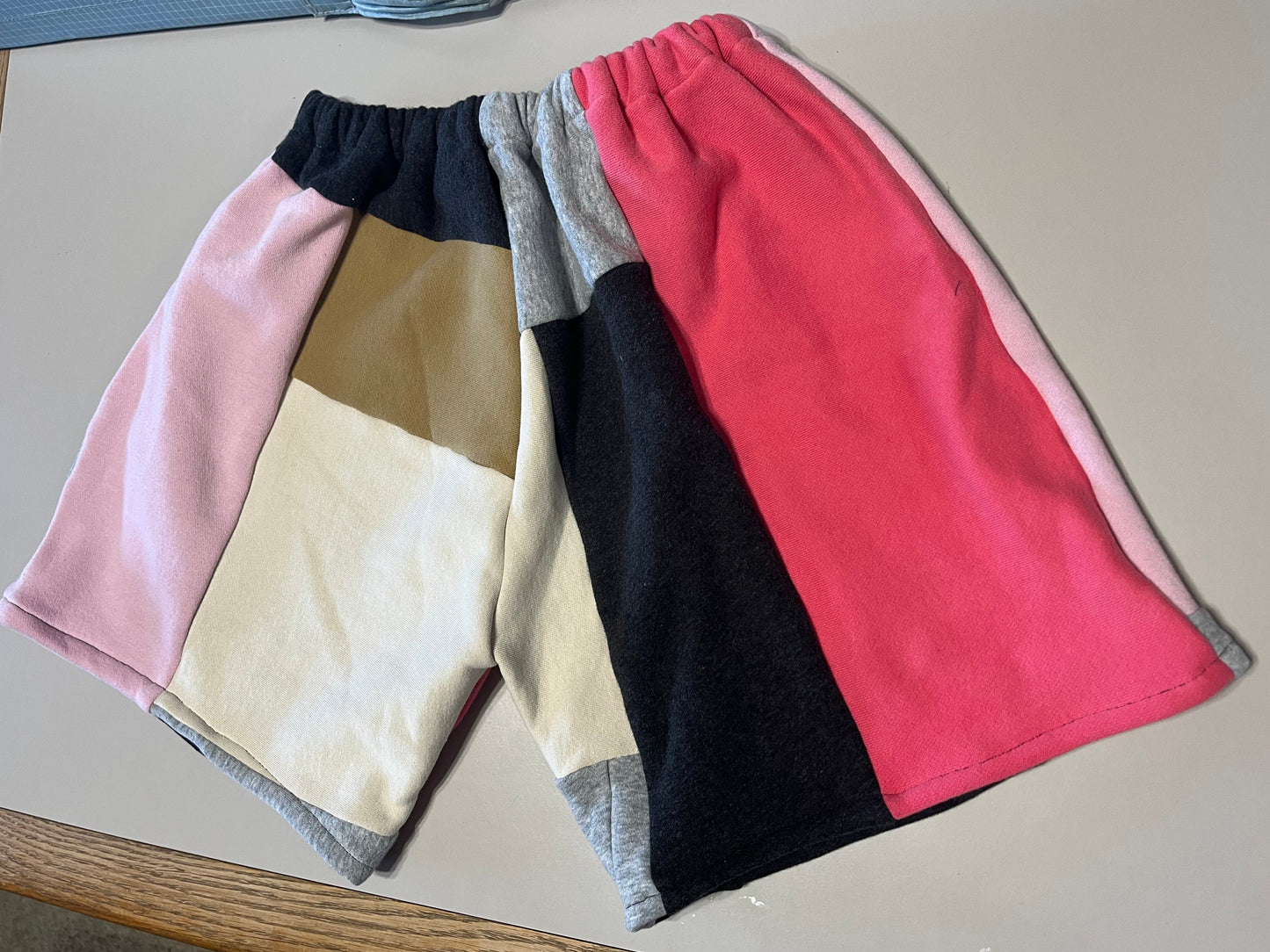Pink Patchwork Shorts