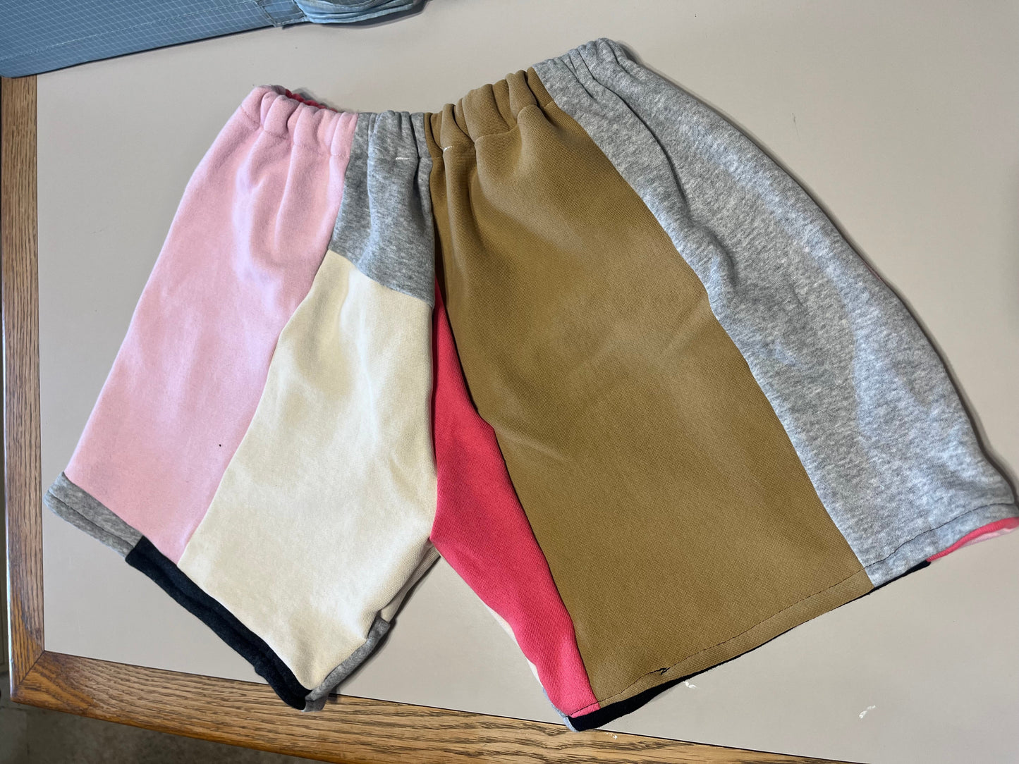 Pink Patchwork Shorts